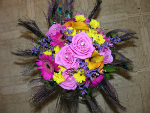 Картинка цветы букеты +композиции герберы розы букет каллы хризантемы