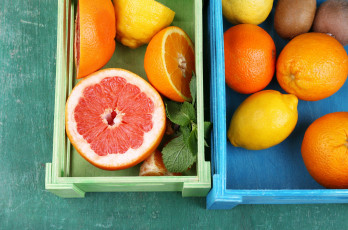Картинка еда цитрусы фрукты ящики