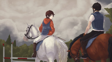 Картинка рисованные животные +лошади лошади