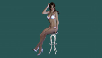 Картинка 3д+графика люди+ people взгляд девушка