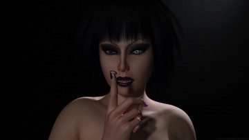 Картинка cathy+goth 3д+графика существа+ creatures взгляд девушка