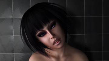 Картинка cathy+goth 3д+графика существа+ creatures девушка взгляд