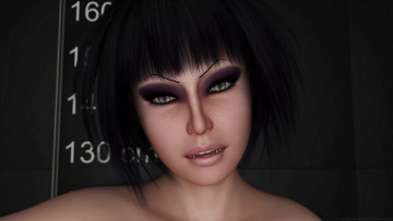 Картинка cathy+goth 3д+графика существа+ creatures взгляд девушка