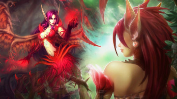 Картинка league+of+legends фэнтези существа zyra fallen angel morgana rise of the thorns league legends