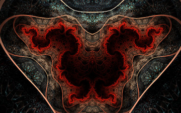 Картинка 3д+графика фракталы+ fractal цвета фон узор