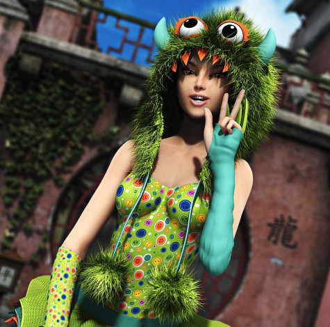 Обои картинки фото 3д графика, люди , people, девушка, взгляд