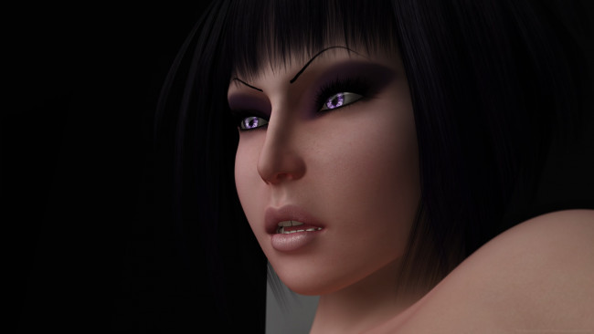 Обои картинки фото cathy goth, 3д графика, существа , creatures, взгляд, девушка