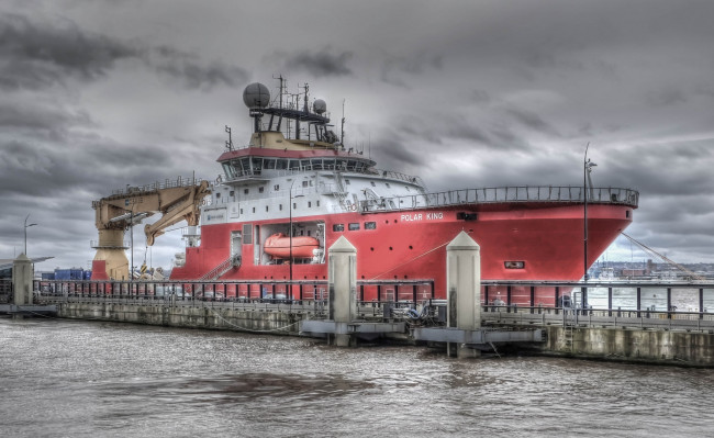 Обои картинки фото polar king, корабли, другое, судно, полярное, причал
