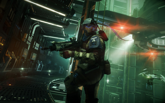 Обои картинки фото видео игры, killzone,  shadow fall, солдат, шутер, боевик, fall, shadow