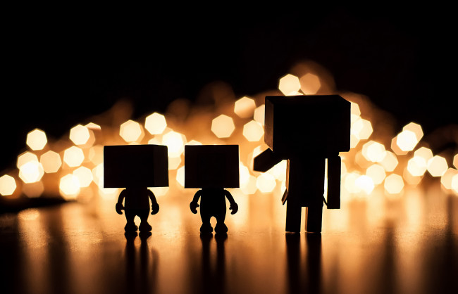 Обои картинки фото разное, данбо , danboard, силуэты