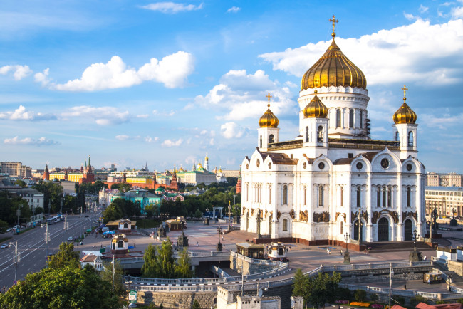 Обои картинки фото храм христа спасителя, города, москва , россия, храм, христа, спасителя