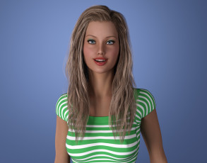 Картинка 3д+графика люди+ people фон взгляд девушка