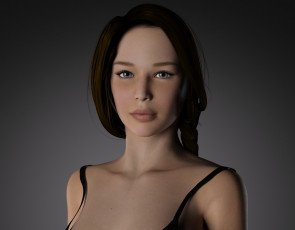 Картинка 3д+графика люди+ people девушка фон взгляд