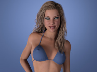 Картинка 3д+графика люди+ people взгляд фон девушка