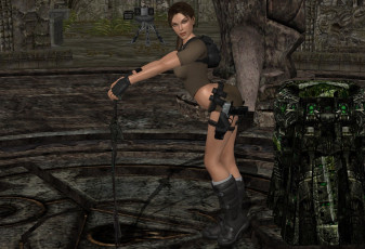 Картинка 3д+графика фантазия+ fantasy взгляд фон оружие девушка