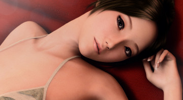 Картинка 3д+графика портрет+ portraits фон взгляд девушка