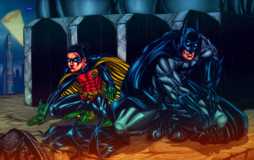 Картинка рисованное комиксы batman