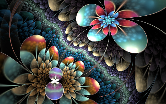 Обои картинки фото 3д графика, фракталы , fractal, узор, цвета, фон