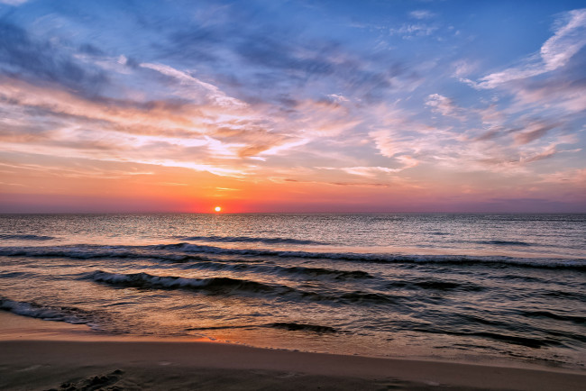 Обои картинки фото природа, восходы, закаты, океан, рассвет