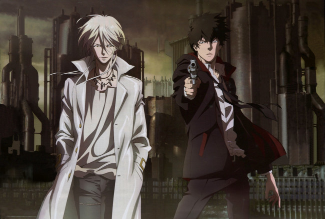 Обои картинки фото аниме, psycho-pass, makishima, kougami