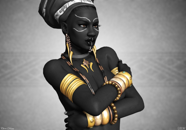 Обои картинки фото 3д графика, люди , people, взгляд, фон, девушка