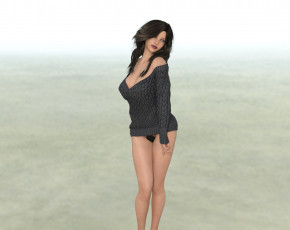 Картинка 3д+графика люди+ people фон взгляд девушка