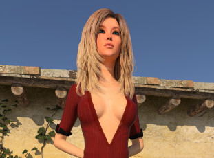 Картинка 3д+графика люди+ people фон девушка взгляд