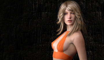 Картинка 3д+графика люди+ people девушка взгляд фон