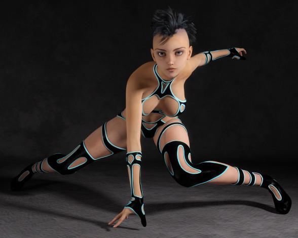 Обои картинки фото 3д графика, люди , people, фон, взгляд, девушка