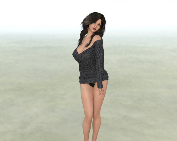 Обои картинки фото 3д графика, люди , people, фон, взгляд, девушка