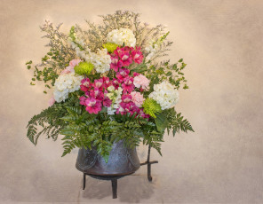 Картинка цветы букеты +композиции горшок
