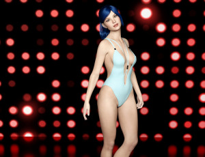 Картинка 3д+графика люди+ people девушка взгляд фон