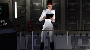 Картинка 3д+графика фантазия+ fantasy девушка взгляд фон