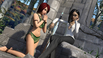 Картинка 3д+графика люди+ people фон взгляд девушка