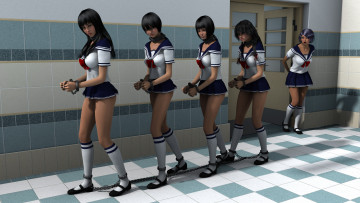 Картинка 3д+графика люди+ people фон взгляд девушки