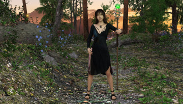 Картинка 3д+графика фантазия+ fantasy фон взгляд девушка