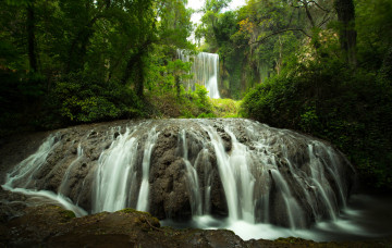 Картинка природа водопады водопад река лес