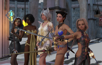 Картинка 3д+графика фантазия+ fantasy фон взгляд девушки