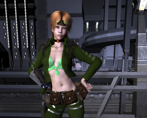 Обои картинки фото 3д графика, люди , people, фон, взгляд, девушка