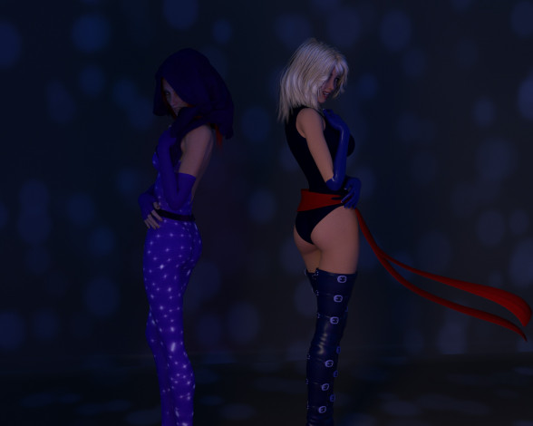 Обои картинки фото 3д графика, люди , people, взгляд, девушки, фон