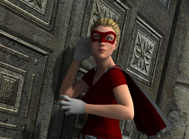 Обои картинки фото 3д графика, люди , people, фон, взгляд, девушка