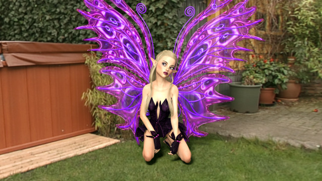 Обои картинки фото 3д графика, эльфы , elves, взгляд, фон, фея