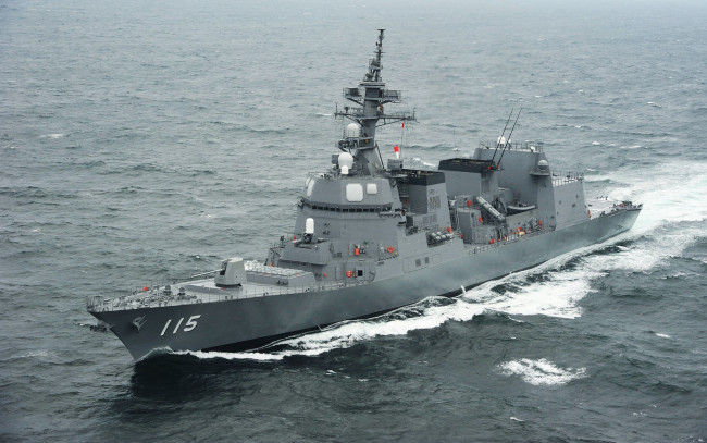 Обои картинки фото корабли, крейсеры,  линкоры,  эсминцы, эскадренный, миноносец, акидзуки