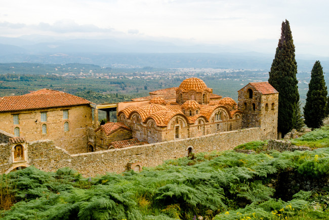 Обои картинки фото греция, города, - исторические,  архитектурные памятники, деревья