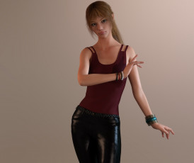 Картинка 3д+графика люди+ people фон взгляд девушка