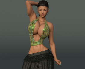 Картинка 3д+графика люди+ people девушка фон взгляд