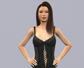 Картинка 3д+графика люди+ people фон взгляд девушка