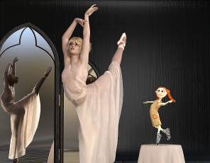 Картинка 3д+графика люди+ people фон взгляд девушка