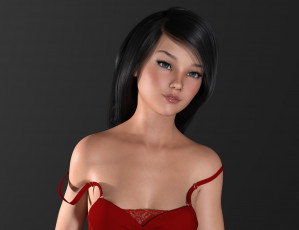 Картинка 3д+графика люди+ people фон взгляд девушка