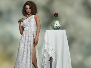 Картинка 3д+графика люди+ people фон взгляд девушка